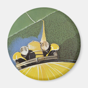 Vintage transport, Strålkastare från en bil Magnet