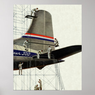 Vintage Transport, underhåll av flygplan Poster