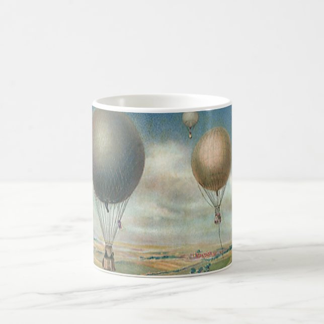 Vintage Transport Varmluftsballonger, Luftskepp Kaffemugg (Center)