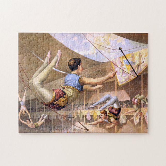 Vintage Trapeze Artist Puzzle Pussel (Horisontell)
