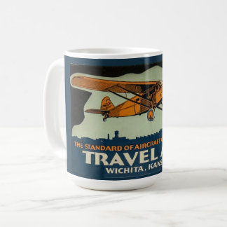 Vintage Travel Air Plan, Wichita huvudstaden för f Kaffemugg
