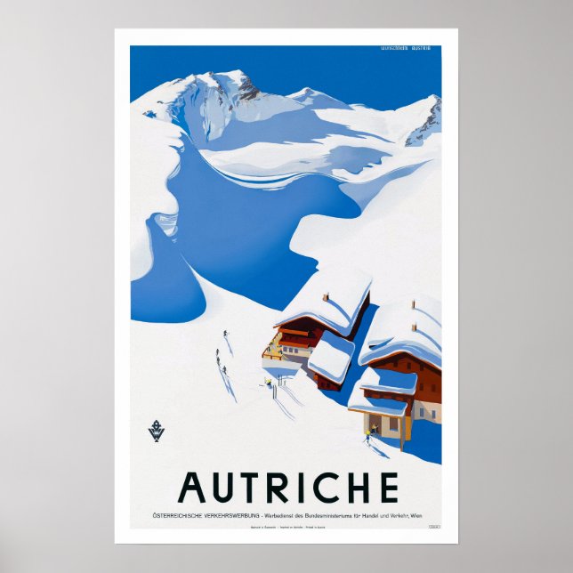 Vintage Travel Poster - Autriche Austria (Framsidan)