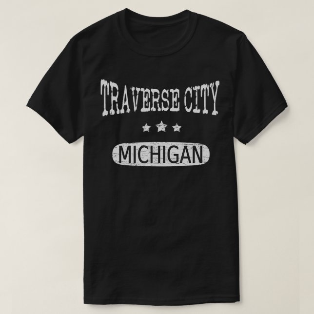 Vintage Traverse City Michigan T Shirt (Design framsida)