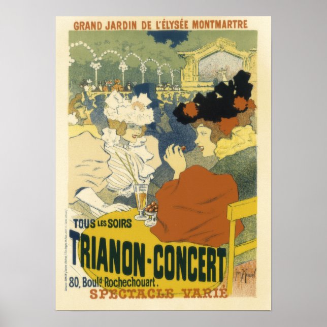 Vintage Treanonkonsert-annonsering Poster (Framsidan)