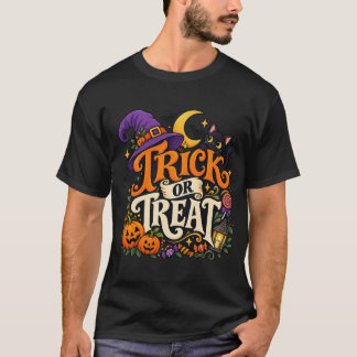 Vintage Treat or Trick-skrift för herr-T-shirts T Shirt