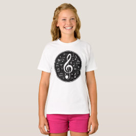 Vintage Treble Clef Musik noter Artwork T Shirt
