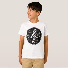 Vintage Treble Clef Musik noter Student T Shirt