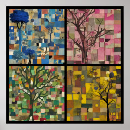 vintage tree deco 4/4 all in one 2 poster