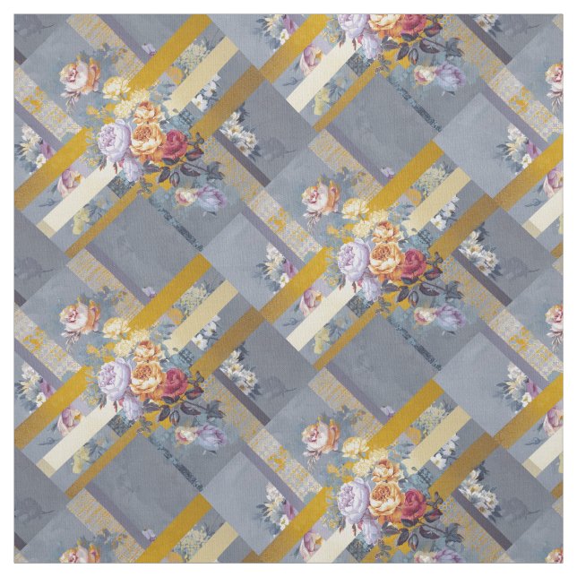 Vintage Trellis Bloom Tyg (Provkarta)