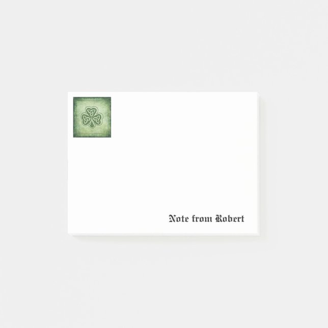 Vintage trendig grundge Irish schrock Post-it Block (Framsida)