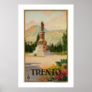 Vintage Trento Trent Italienska resor Poster