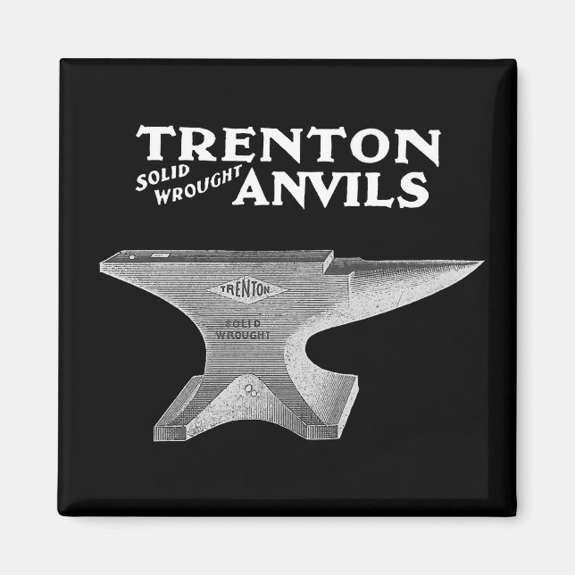 Vintage Trenton Anvil Blacksmithing Magnet (Framsidan)