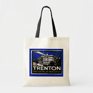 Vintage Trenton NJ Poster Tygkasse