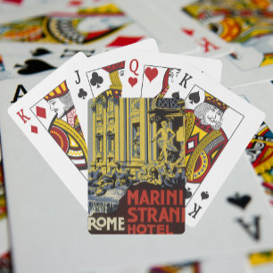 Vintage Trevi-fontänen, Marini Strand Hotel, Rom Casinokort