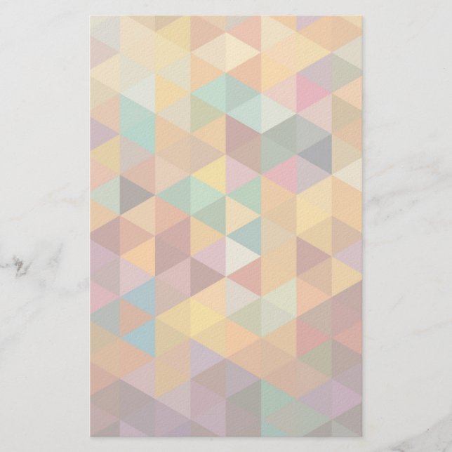 Vintage Triangles Mönster Background. Brevpapper (Framsida)