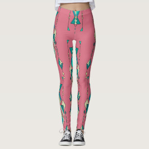 Vintage Tribal: Etniskt sjölöst Mönster Leggings
