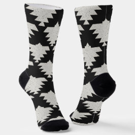 Vintage Tribal Geometrisk Fågel | Svart & Elfenben