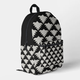 Vintage Tribal Geometrisk Fågel | Svart & Elfenben