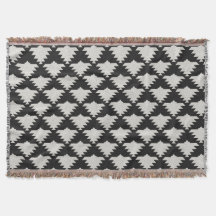 Vintage Tribal Geometrisk Fågel | Svart & Elfenben