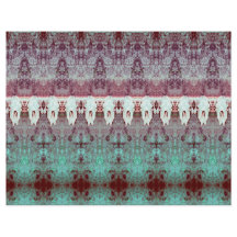 Vintage Tribal Mönster Teal Tjur Ko Skalle Land