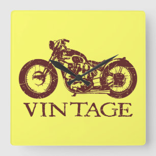 Vintage Triumph Fyrkantig Klocka