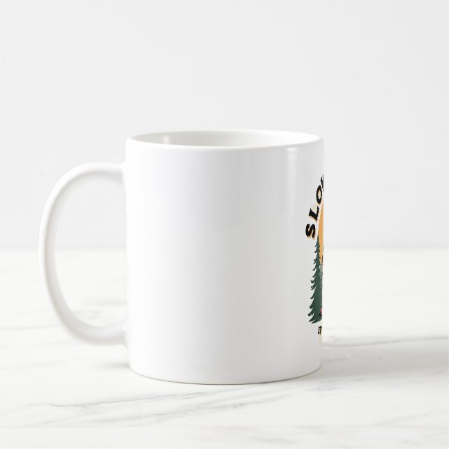 Vintage Tröghet Vandringsäventyr Citat Design 2 Kaffemugg (Vänster)