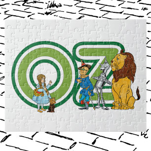 Vintage Trollkarlen av Oz-figurer och textbokstäve Pussel