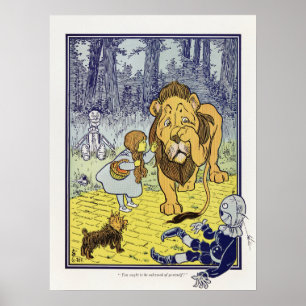 Vintage Trollkarlen från Oz Dorothea och Fegis Lej Poster