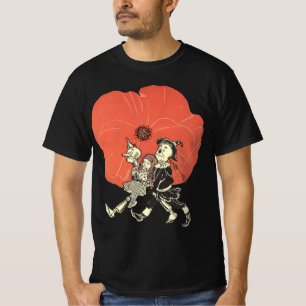 Vintage Trollkarlen från Oz, Dorothy med vallmoväx T Shirt
