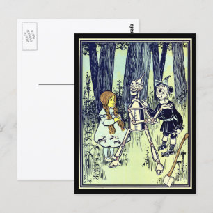 Vintage Trollkarlen från Oz, Dorothy möter Bleckma Vykort