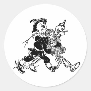 Vintage Trollkarlen från Oz Dorothy som sover med Runt Klistermärke
