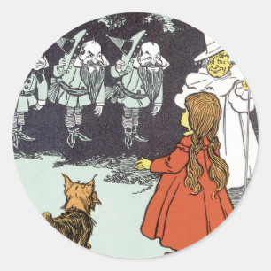 Vintage Trollkarlen från Oz Dorothy Toto Glinda Mu Runt Klistermärke