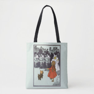 Vintage Trollkarlen från Oz Dorothy Toto Glinda Mu Tygkasse