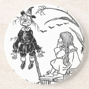Vintage Trollkarlen från Oz, Dorothy Toto möter Få Underlägg Sandsten