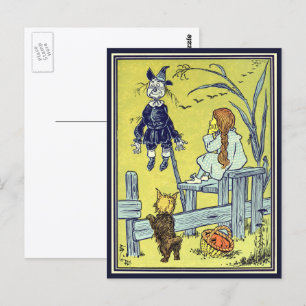 Vintage Trollkarlen från Oz, Dorothy Toto möter Få Vykort