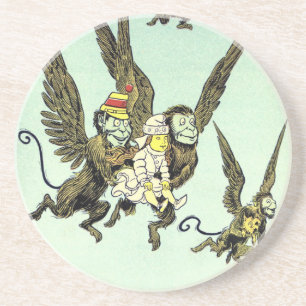 Vintage Trollkarlen från Oz, Flygande apor med Dor Underlägg Sandsten