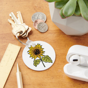 Vintage Trollkarlen från Oz Sago Sunflower i blom Nyckelring