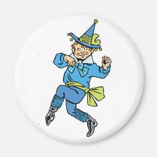 Vintage Trollkarlen från Oz, söt dansande pojk Mun Magnet