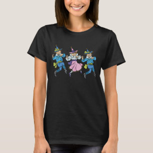 Vintage Trollkarlen från Oz, söta dansande Munchki Tee Shirt