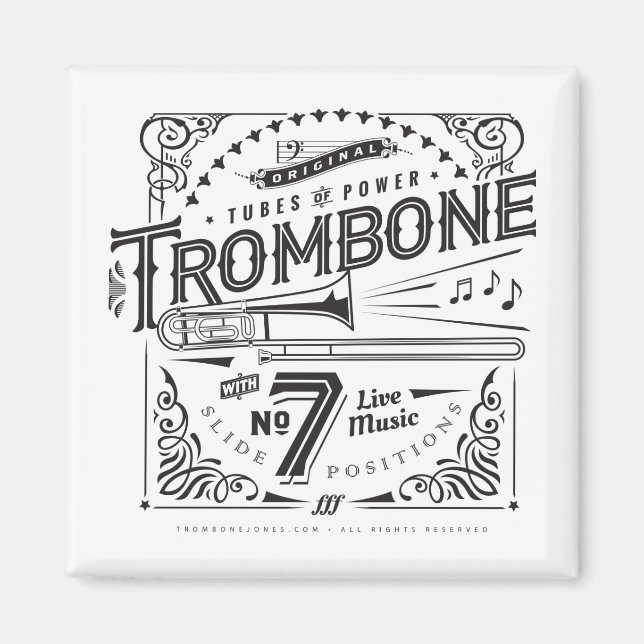 Vintage Trombone Magnet (Framsidan)