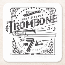 Vintage Trombone Papper Underlägg