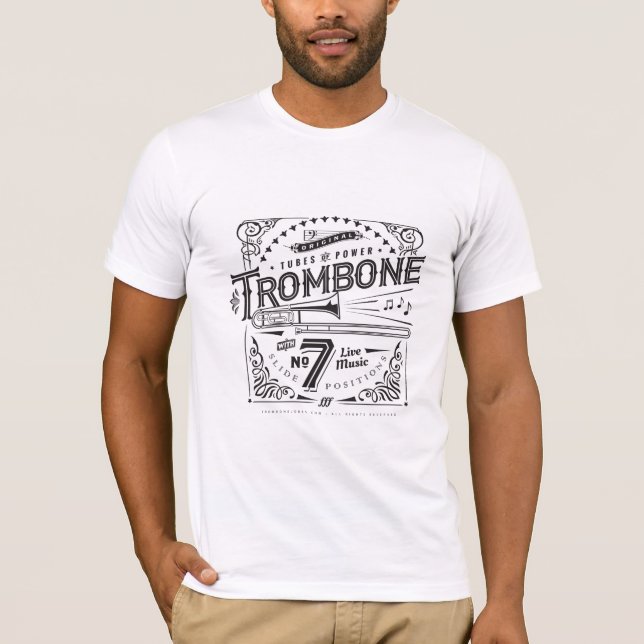 Vintage Trombone T-Shirt (Framsida)