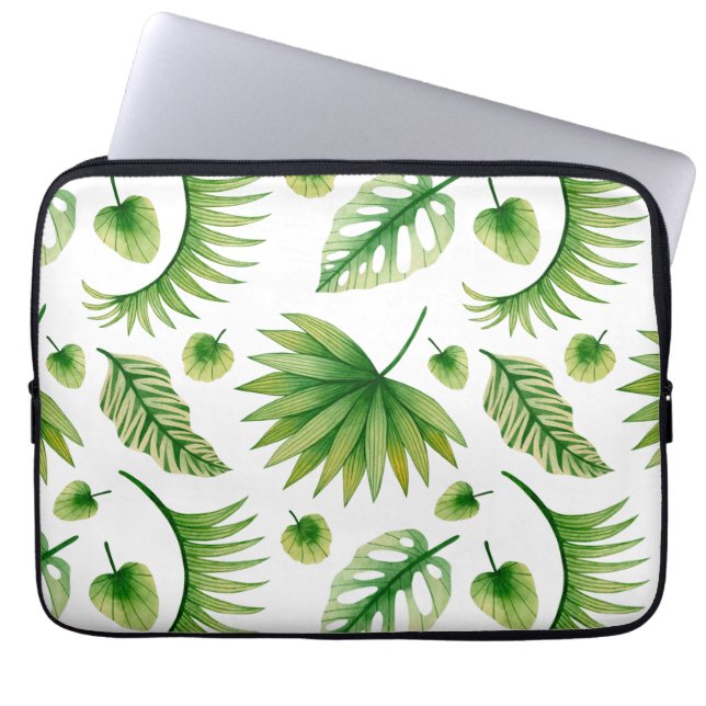 Vintage Tropical Art Laptop Fodral (Framsidan)