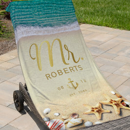 Vintage Tropical Beach Starfish Personlig Mr.