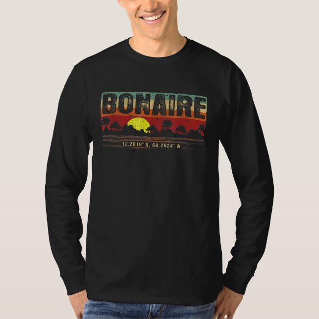 Vintage Tropical Bonaire T Shirt (Framsida)