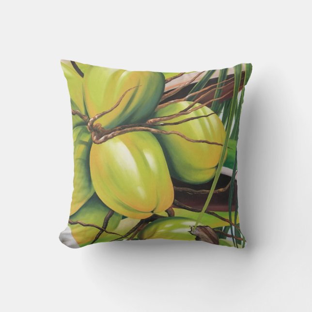 Vintage Tropical Coconut Handflatan Cushion Kudde (Framsida)