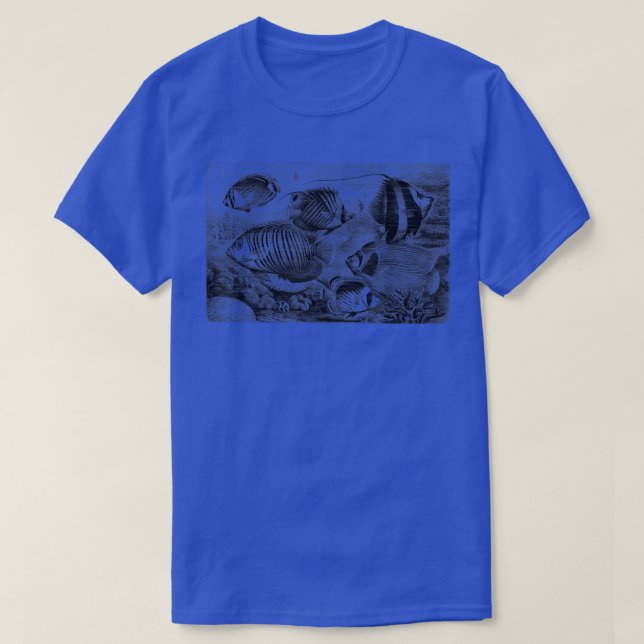 Vintage Tropical Fish Print T-Shirt (Design framsida)