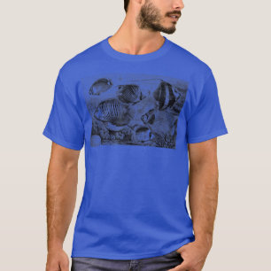Vintage Tropical Fish Print T-Shirt