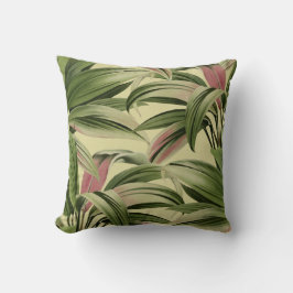 Vintage Tropical Handflatan Botanical Watercolor C Kudde