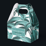 Vintage Tropical Handflatan Botanical Watercolor T Presentaskar<br><div class="desc">En vacker botanisk vattenfärgsmålning i vintage av en tealblått tropiskt handflatan Cordyline mot Princes Margaret som gjorts till ett repeterbart mönster med vitt. Gör mönster större eller mindre eller rotera det enligt dina önskemål. Anpassa den genom att lägga till en formetikett och starta i följande färg för att matcha mönster...</div>